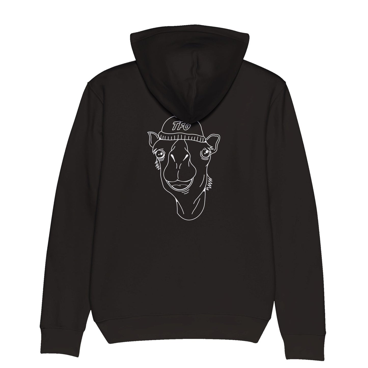 Premium Kameel logo wit front and back Hoodie