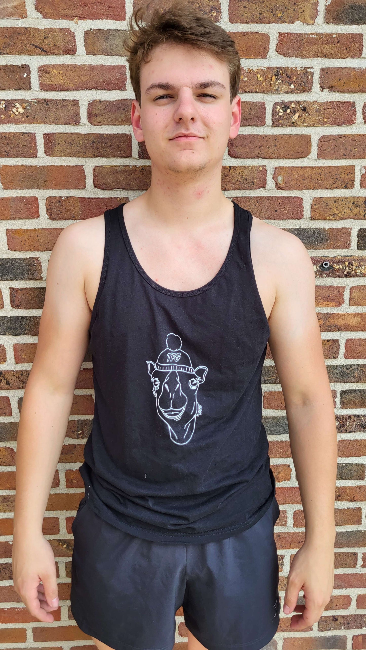 Kameel logo wit groot TankTop