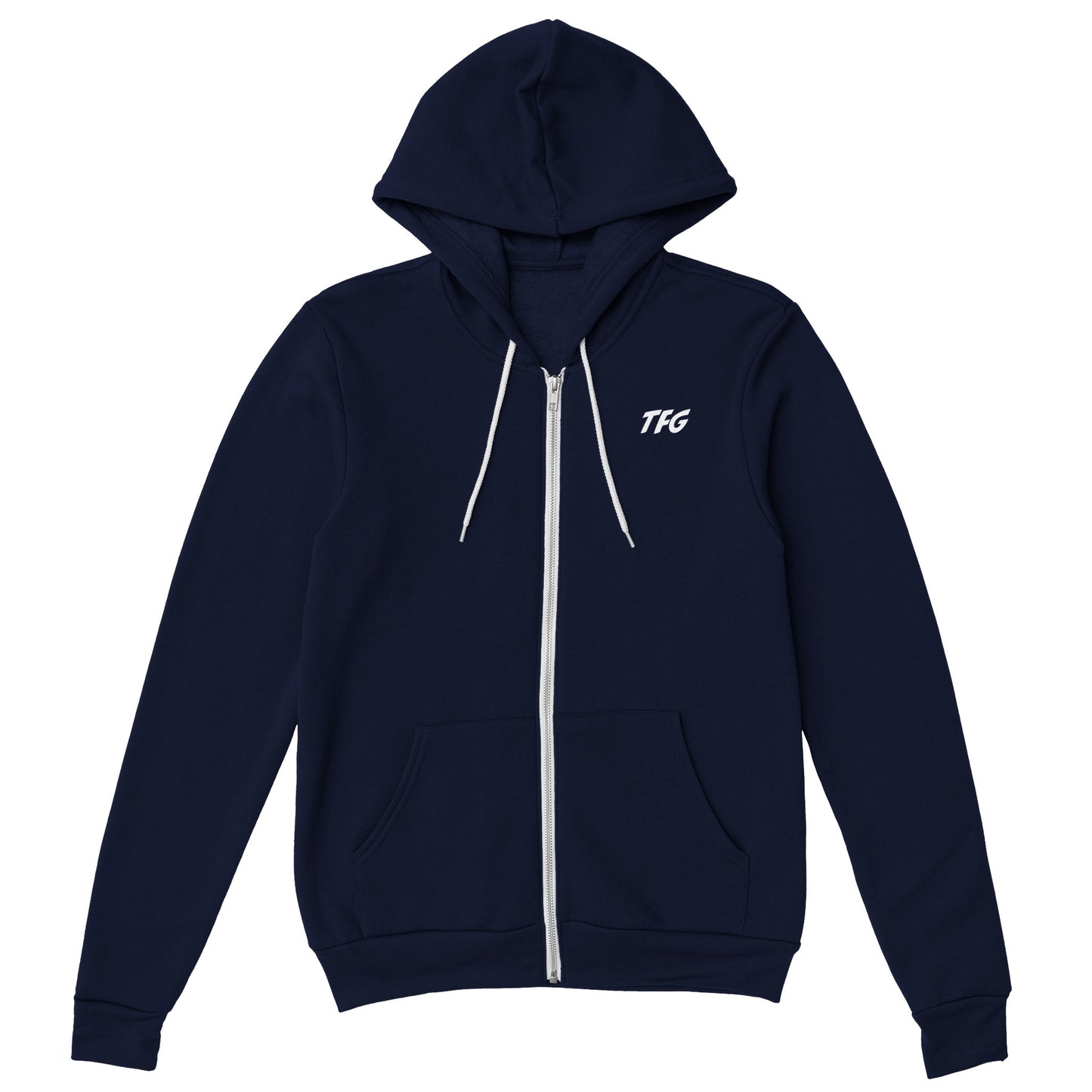 Kameel logo wit kleur Front and Back Hoodie rits